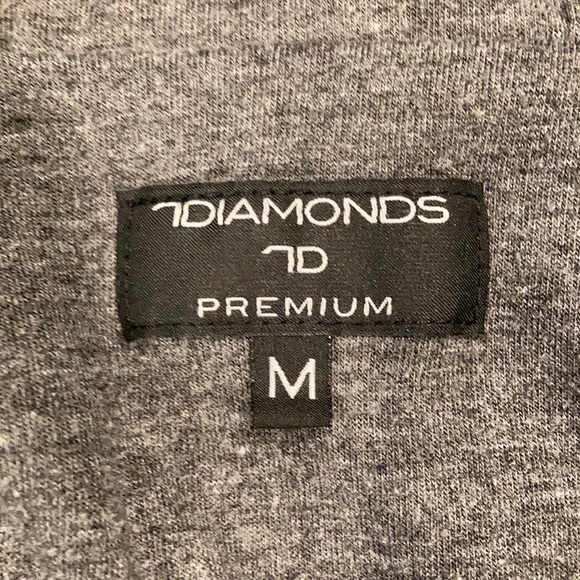 7 DIAMONDS striped zip up hoodie Size M EUC - Picture 4 of 14